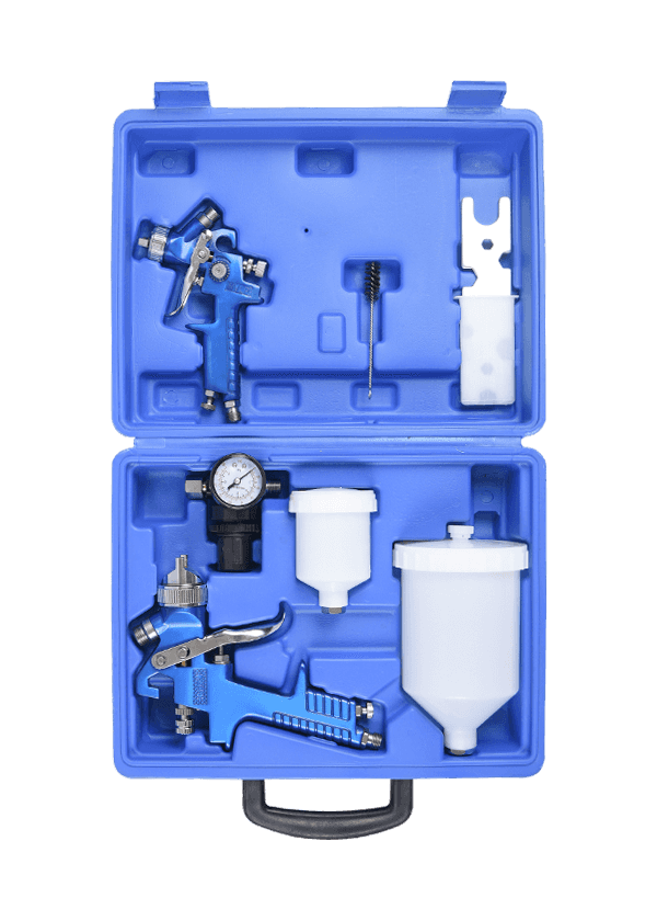 Pistola a spruzzo per vernice a base d'acqua -HVLP-H-827 set-blu